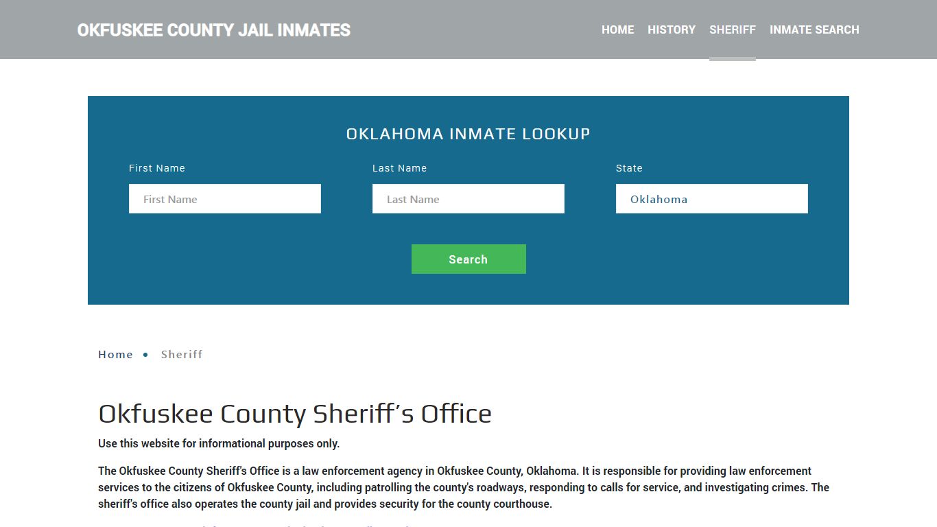 Okfuskee County Sheriff, OK Arrest Warrant Lookup