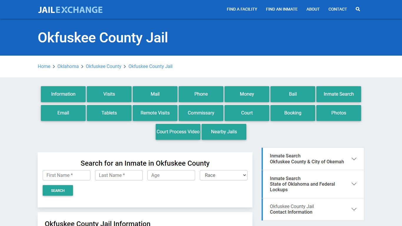 Okfuskee County Jail Roster Lookup, OK, Inmate Search